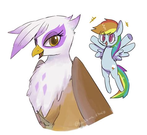 Gilda And Rainbow Dash Drawn By Kanachoco Bronibooru