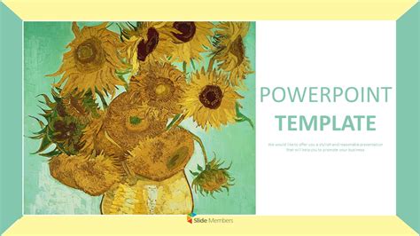 Vincent Van Gogh Sunflowers Free Presentation Templates
