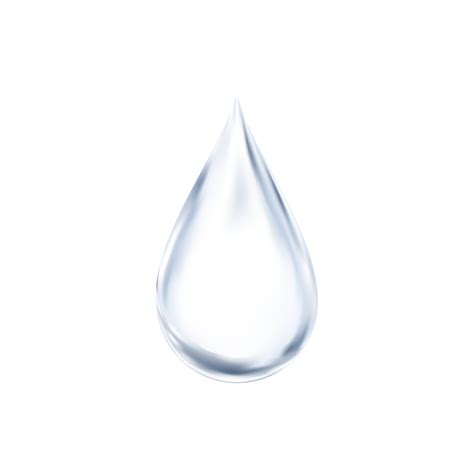 Clear Water Drop On Transparent In Grey Color Illustration Isolated