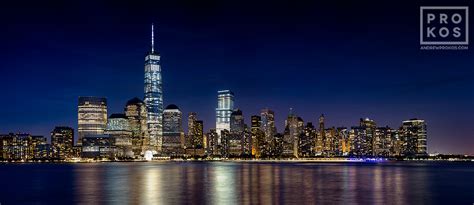 Panoramic Skyline Of Lower Manhattan And The World Trade Center At