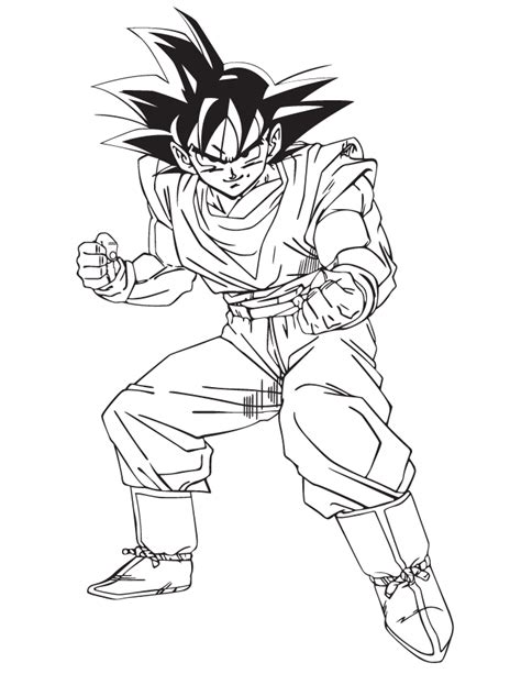 Here is one of the popular cartoon series, dragon z ball characters, which your kid can't miss to color. Dragon Ball Goku Coloring Page | HM Coloring Pages (With ...
