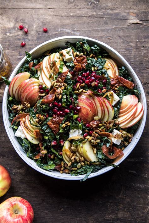 The delicious, creamy dressing blends the sweet and tangy flavors together. Fall Harvest Honeycrisp Apple and Kale Salad. - Half Baked ...