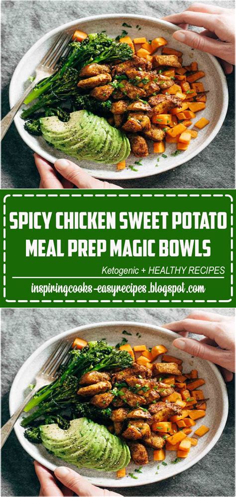 Spicy Chicken Sweet Potato Meal Prep Magic Bowls Inspiring Cooks Easy Recipes