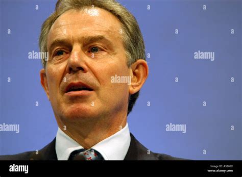 Prime Minister Tony Blair 10 Downing Street Hi Res Stock Photography