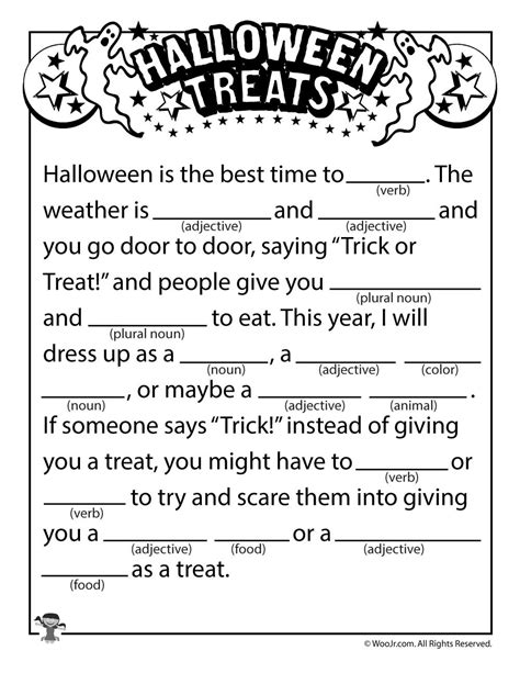 Halloween Ad Libs Word Game Printables Woo Jr Kids Activities