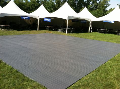 With the possibility of food being dropped and not properly cleaned up, guests may slip on the floor. A festival with 12 festival frame tents and event flooring ...