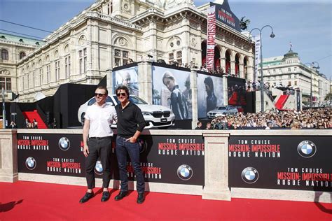 Simon Pegg And Tom Cruise Attend The World Premiere Of Mission