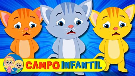 3 Gatitos Canciones Animadas Para Niños Campo Infantil Youtube