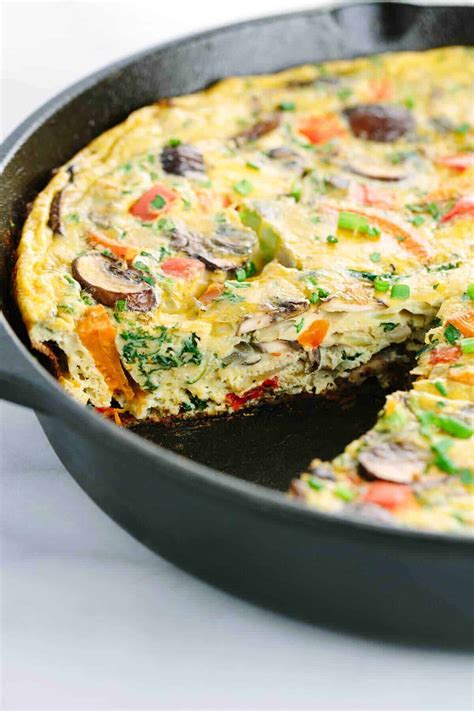 Potato frittata with prosciutto and gruyère. Italian Frittata Recipe with Kale and Sweet Potato ...