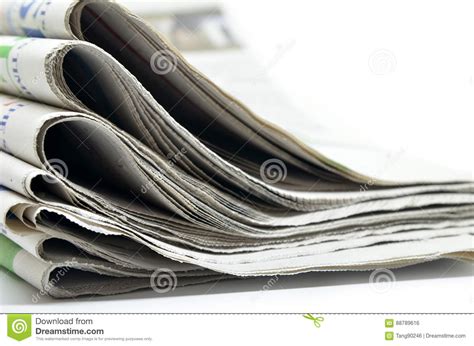 Newspapers Folded And Stacked Stock Photo Image Of Media Opinion