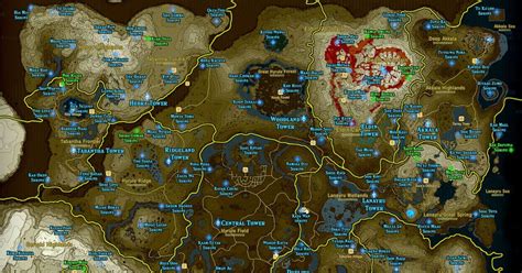 Botw Map Of All Shrines Time Zones Map World