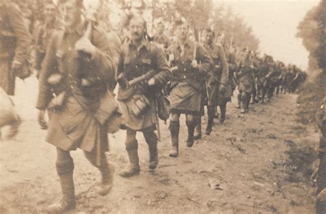 Scottish Troops Marching To The Front 1915 Great War Photos