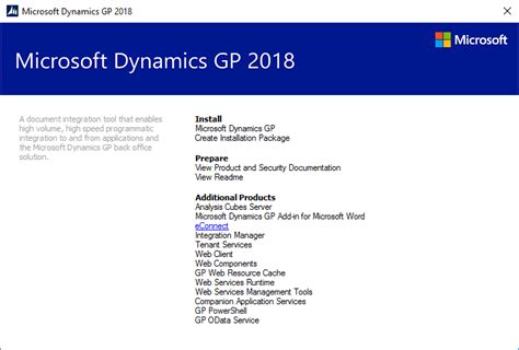 Hands On With Microsoft Dynamics Gp 2018 R2 Install Econnect On Client
