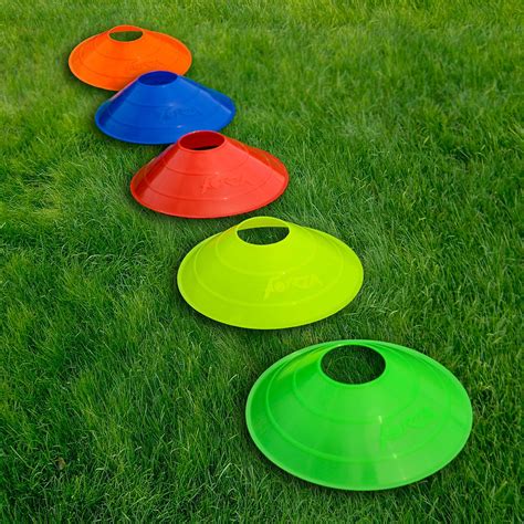 50 Forza Soccer Training Marker Cones Multi Coloured Net World Sports