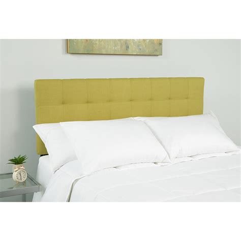 Size king green headboards : Bedford Tufted Upholstered King Size Headboard in Green Fabric