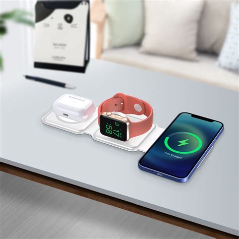 3 In 1 Magnetic Wireless Charger Magsafe Compatible For Iphone12 Apple
