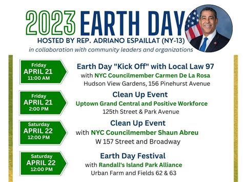 Representative Adriano Espaillat Holds Community Earth Day Events