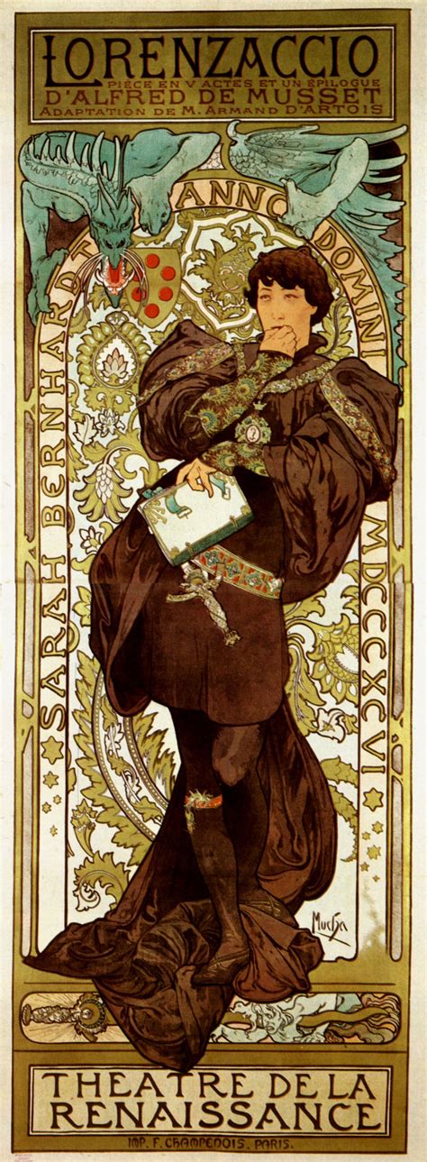 Rare Alfons Alphonse Mucha Art Nouveau Prints Vintage Reproduction