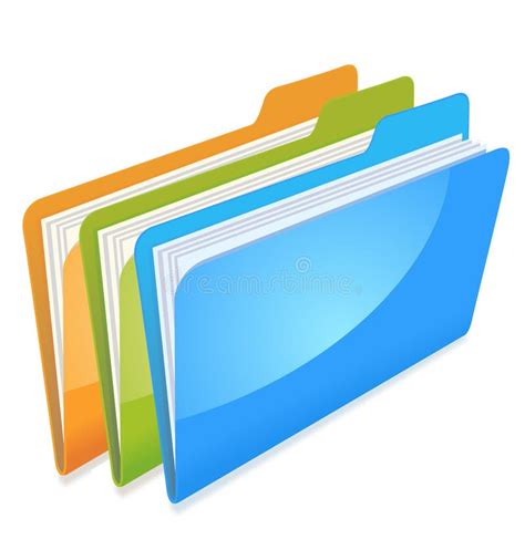 Shelf With Files Folders Stock Illustration Illustration Of Archive