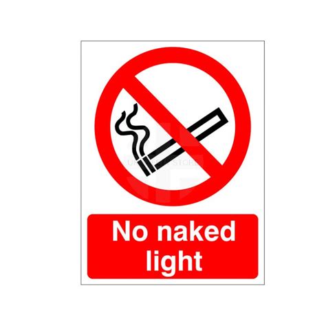 No Naked Light Sign UK Safety Store
