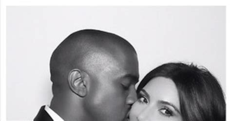 Kim Kardashian Gives Kanye West Tongue Kiss In Wedding Photo Posted On