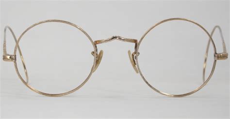 Optometrist Attic Gold Round Wire Rim Vintage Eyeglasses