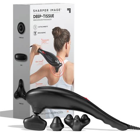 Sharper Image Deep Tissue Massager With Swappable Heads Personal