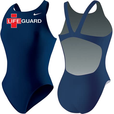Nike Nylon Core Solids Fast Back Swim Suit Lifeguard Guard Lifeguard