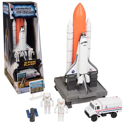 Space Shuttle And Toy Rocket Ship Set 10 Piece Complex 39 Launch Site