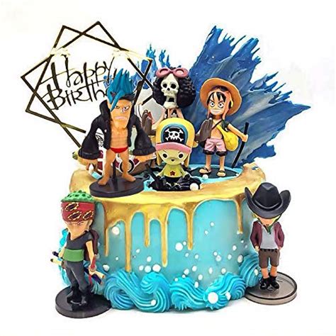 Buy One Piece Anime 6 Pcs Cake Topper 24 36 Tall Mini Figure