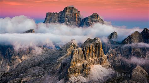 Lagazuoi Mountain Near Cortina Italy 2017 Bing Desktop Wallpaper