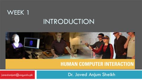 Pdf Human Computer Interaction Introduction Muhammad
