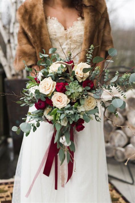 Romantic Winter Rustic Wedding Bride Bows