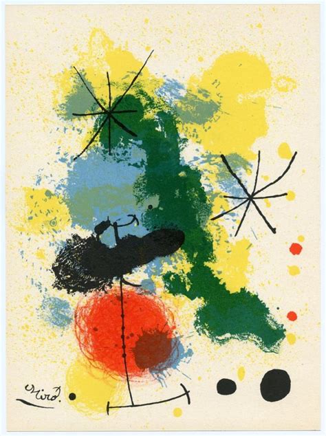 Joan Miro Ferra Bez Nazvu Litografi 1964