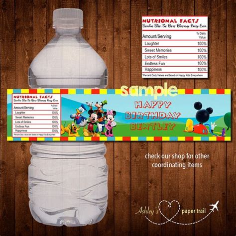 In what short cartoon did they first appear . MICKEY MOUSE CLUBHOUSE Water Bottle Label by AshleysPaperTrail | Mickey mouse clubhouse, Pink ...