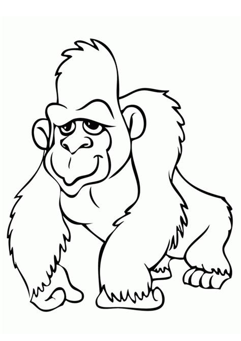 coloring pages  printable gorilla coloring pages