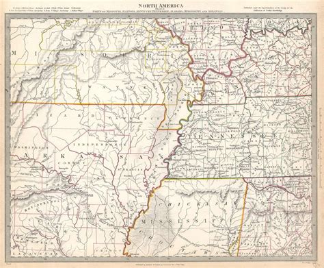 1833 Sduk Map Of Missouri Arkansas Tennessee