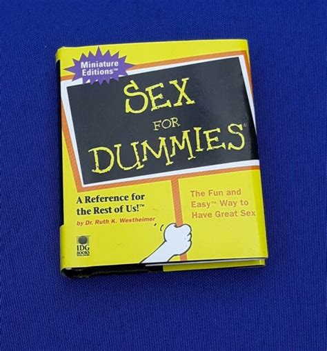 Miniature Editions Ser Sex For Dummies By Ruth K Westheimer 2000 Hardcover For Sale Online
