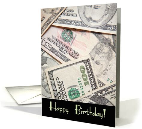 Happy Birthday Money Enclosed Us Bills Currency Humor Card 1527166