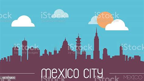 Mexico City Skyline Silhouette Stock Illustration Download Image Now