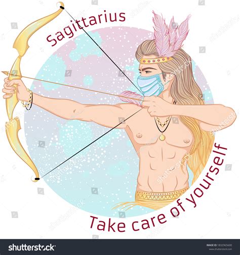 Zodiac Vector Illustration Astrological Sign Sagittarius