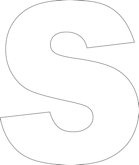 8 Best Images Of Letter S Printable Template Large Size Alphabet
