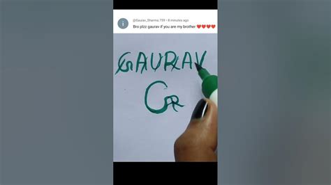 Gaurav Name Logo Designcomment Your Name Nameart Namelogo Viral