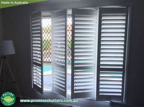 White Plantation Shutters Installed Without Frame Plantation Shutters