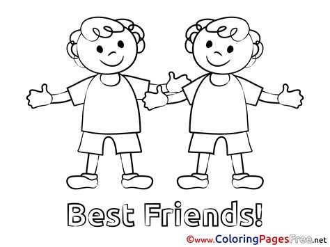 Best Friend Coloring Pages Free
