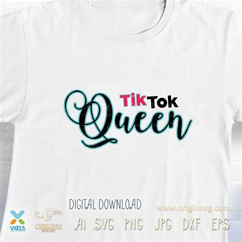 Tiktok Queen Bundle Svg Tik Tok Musical Logotype Cut File For Cricut
