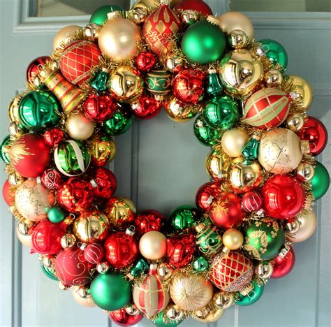 Vintage Christmas Ornament Wreath
