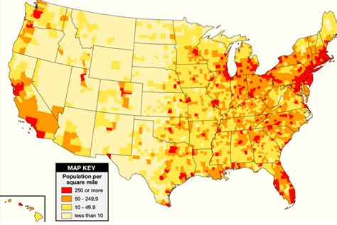 Us Population Density By County Us Census Download Scientific