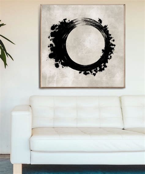 Printable Black And White Abstract Art Printable Circle Art Etsy