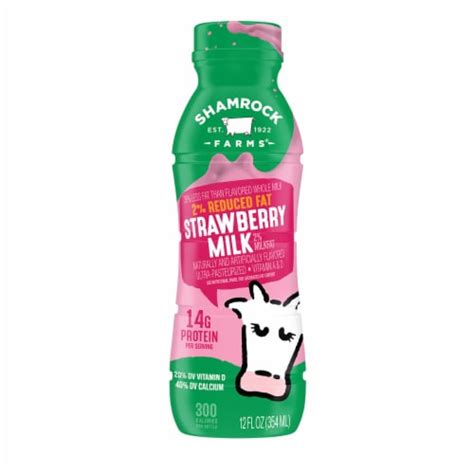 Shamrock Farms Strawberry 2 Reduced Fat Milk 12 Fl Oz Kroger